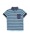 Boys Black & Blue Polo shirt B2007