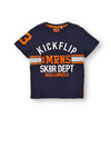 Boys Kick Flip T-Shirt Navy - 836