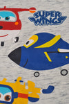 Boys Super Wings Fish T-Shirt Grey - 835