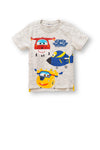 Boys Super Wings Fish T-Shirt Grey - 835