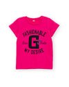 Girls Pink Fashionable T-Shirt-8696