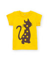 Girls Brown Cat T-Shirt-8699