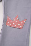 Grey LINDEX KIDS Crown Tights - 8847