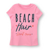 Girls Beach hair T-Shirt Pink-813